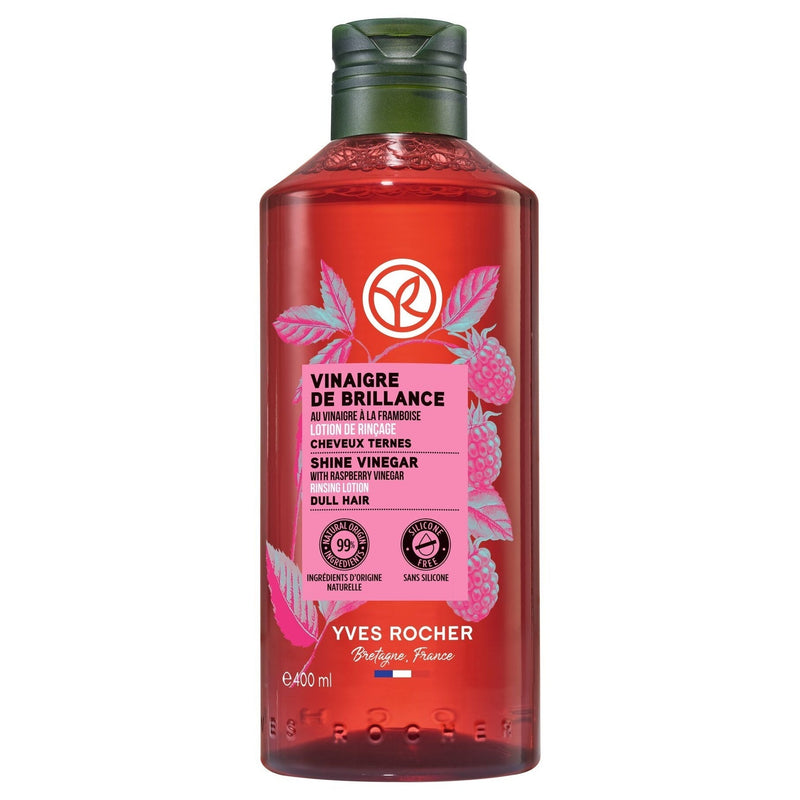 Vinagre Protector Brillo con Frambuesa Yves Rocher 400 mL para cabello brillante en Colombia