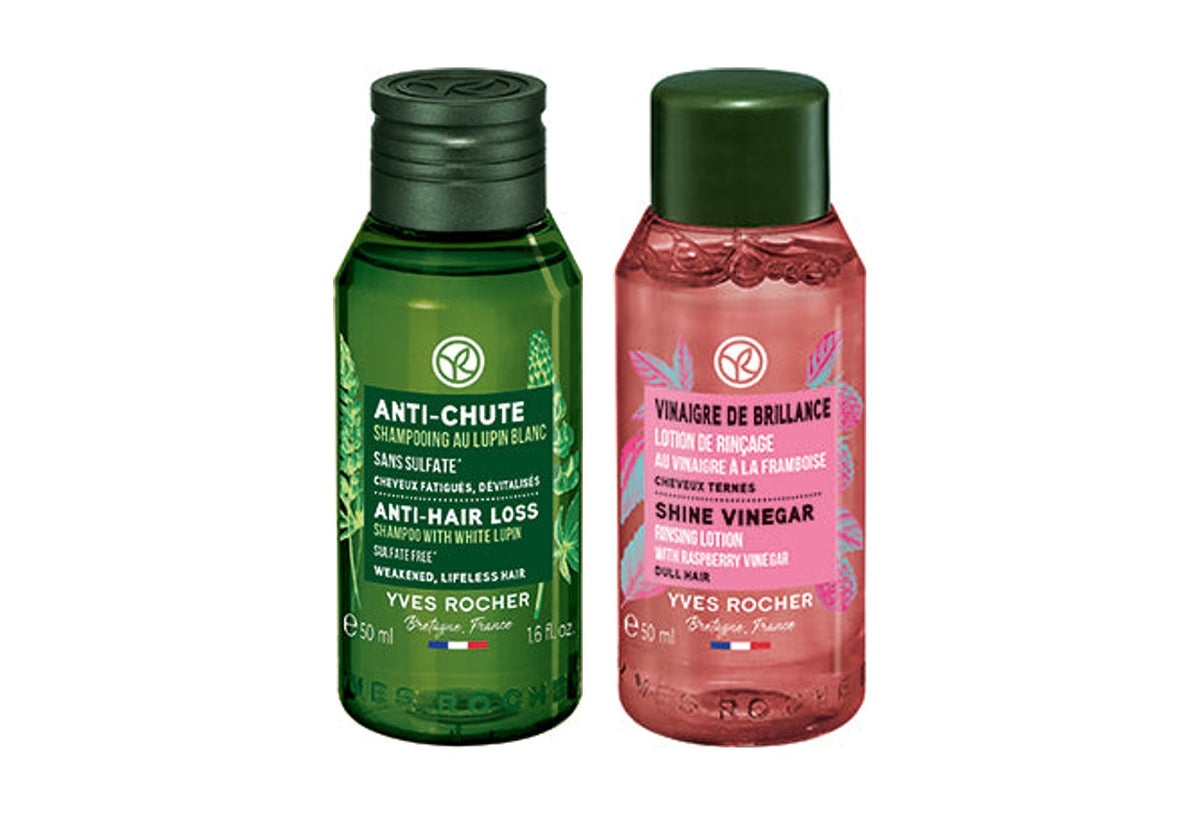 Kit Mini Shampoo Fortificante 50 mL + Mini Vinagre Protector Brillo 50 mL